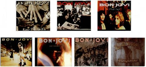 Bon Jovi Set of 7 Australian Tour Edition CD Albums Australian CD
